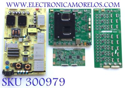 KIT DE TARJETAS PARA TV TCL / MAIN 40902-000030 / 40-RT73M1-MAC2HG / FUENTE 08-P302W0L-PW230AA / 40-P302WL-PWG1CG / T-CON 34.29110.09C / TD-0001 / LED DRIVER 08-D55R630-DR200AA / 4-D55R63-DRC2LG / PANEL LVU550NDHL / MODELO 55R635